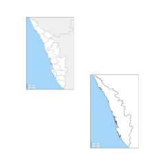 Kerala outline map